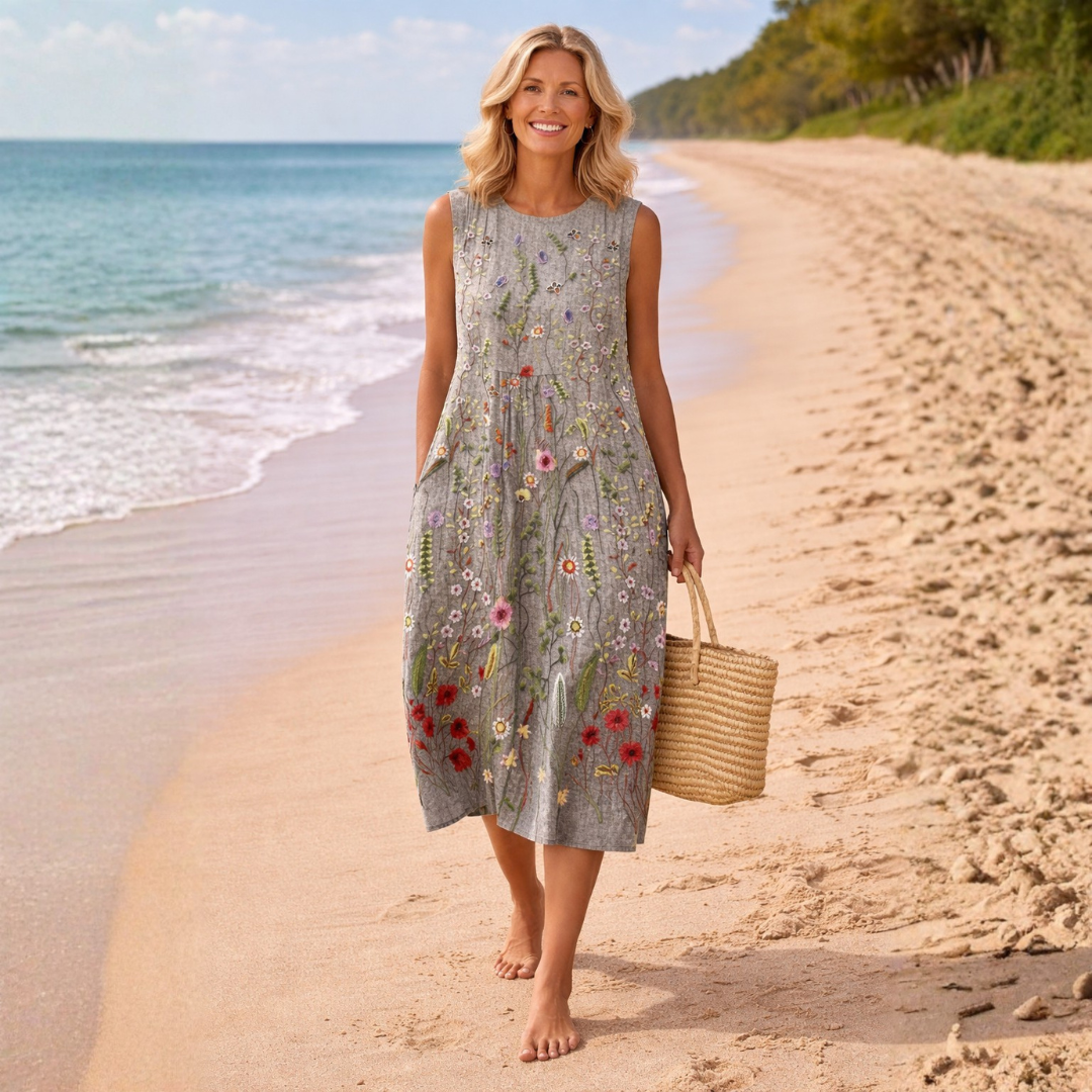 Cara | Wildflower Midi Kjole