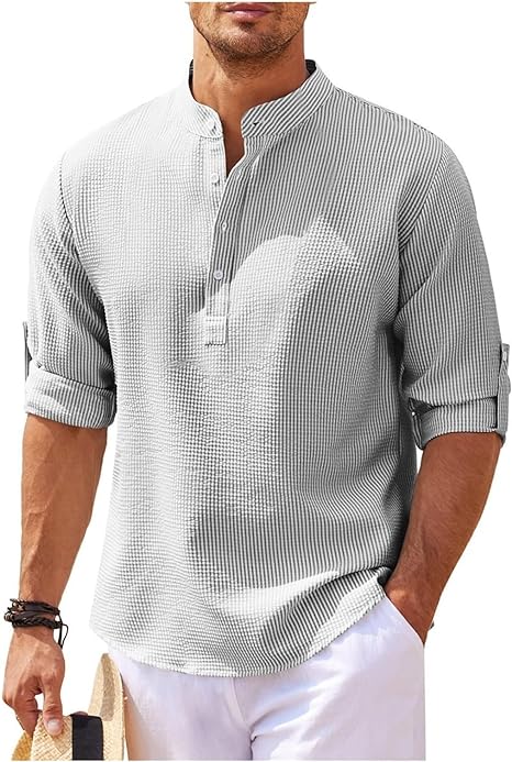 Marvin | Herre Casual Skjorte - Relaxed Fit - Letvægts Bomuld - Alsidig Stil