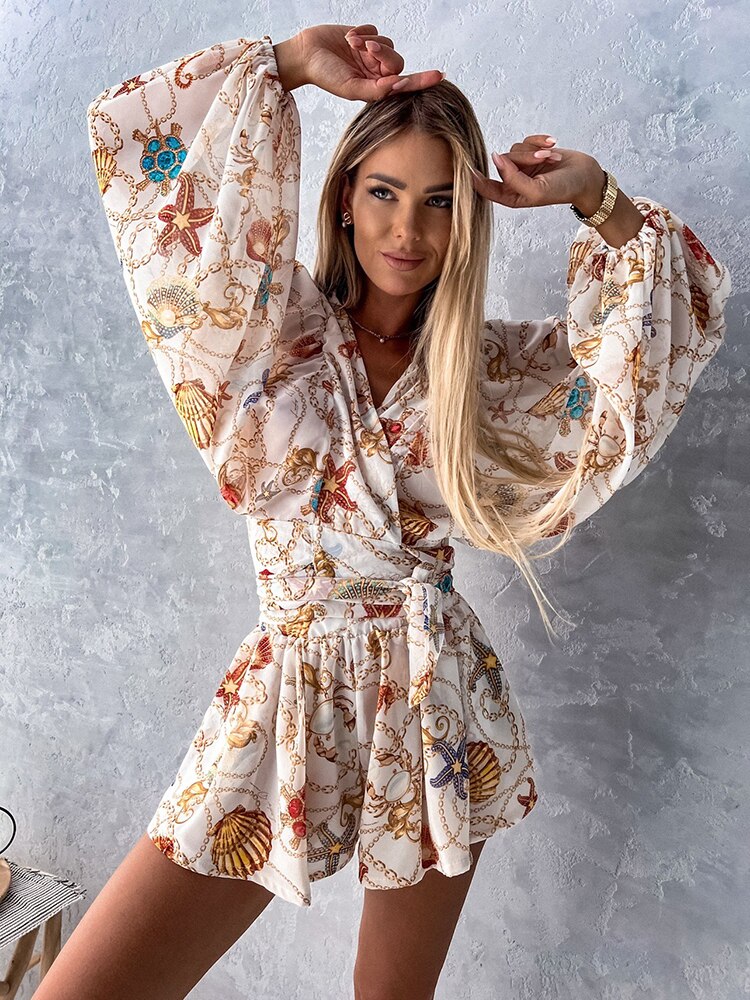 Ivy | Kvinders Stilfulde Flowing To-delt Shorts og Bluse Sommer Sæt