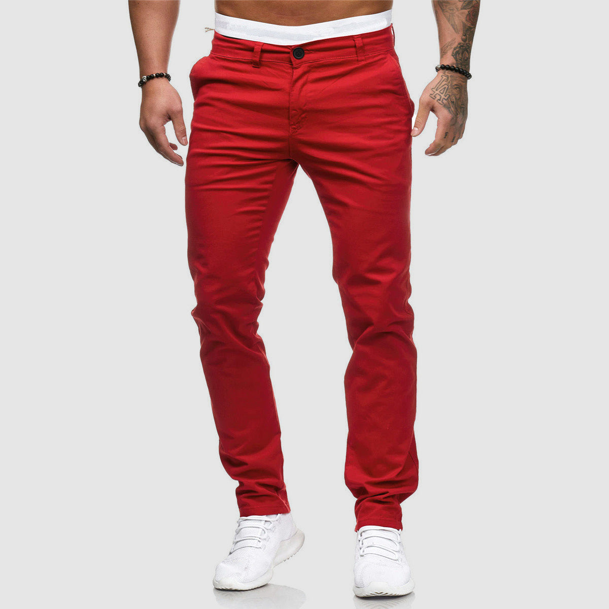 Gus | Herre Casual Slim Fit Straight Leg Bukser