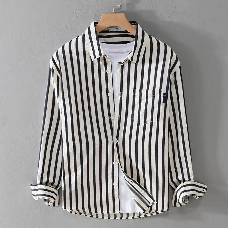 Niels | Stribet Button-Down Skjorte