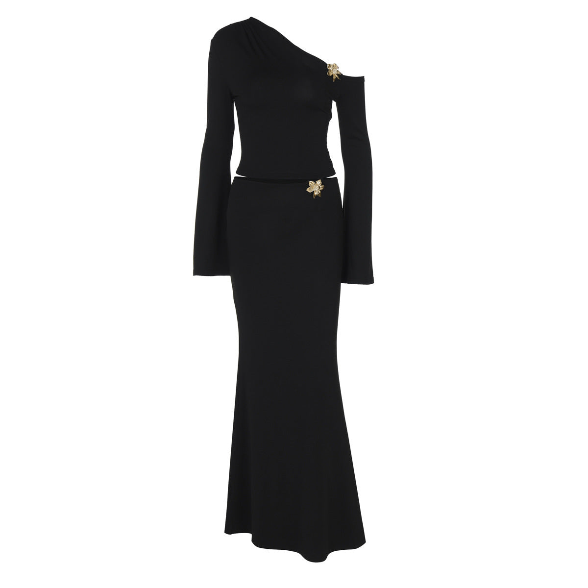 Angela | Kvinders One Shoulder Maxi Skirt Set