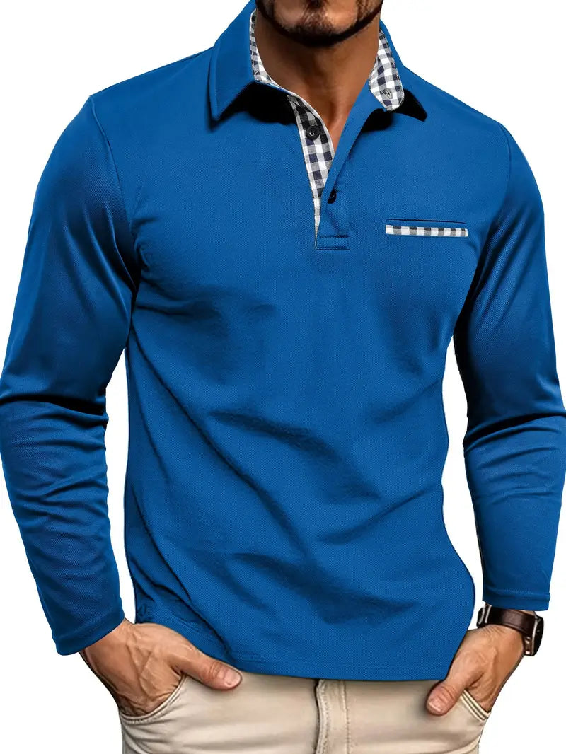 Raymond | Klassisk Herre Sommer Polo Shirt med Lange Ærmer
