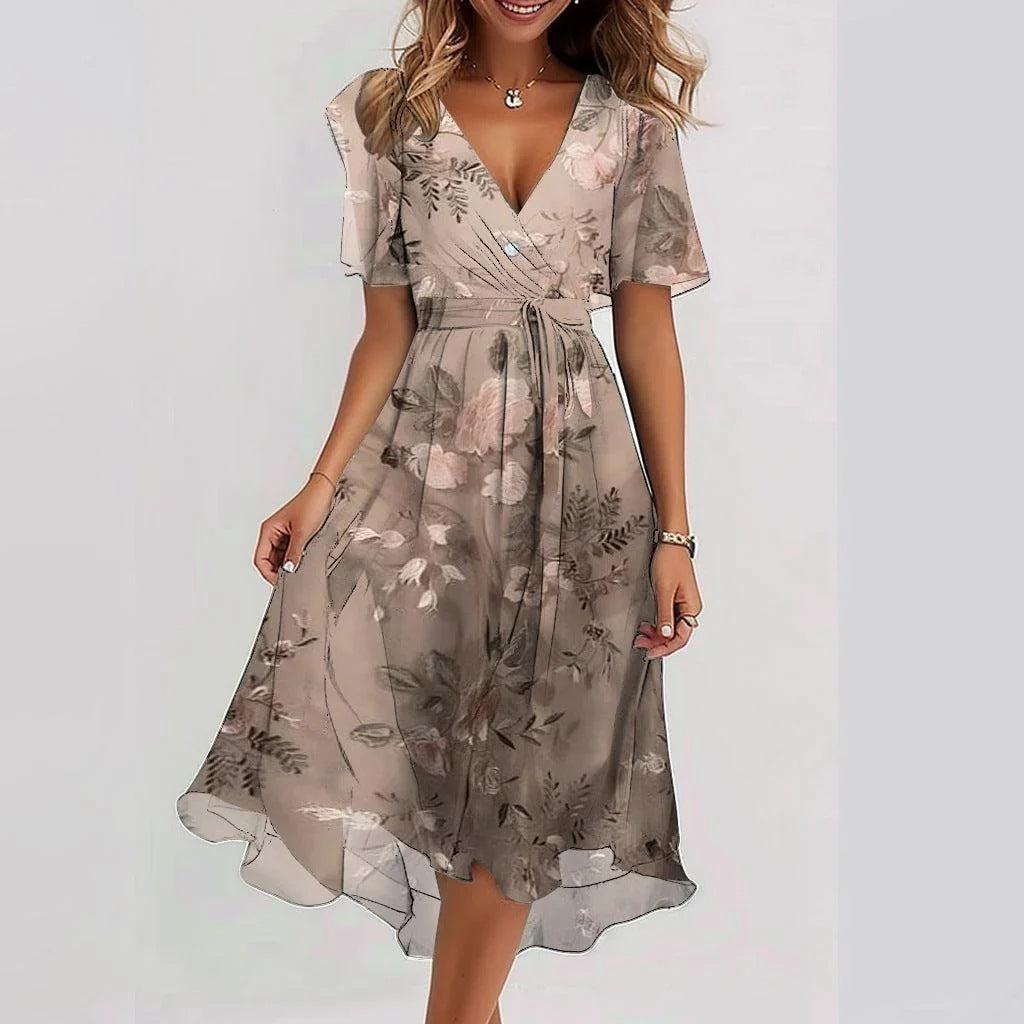Harper | Kvinders V-Hals Wrap Midi Kjole