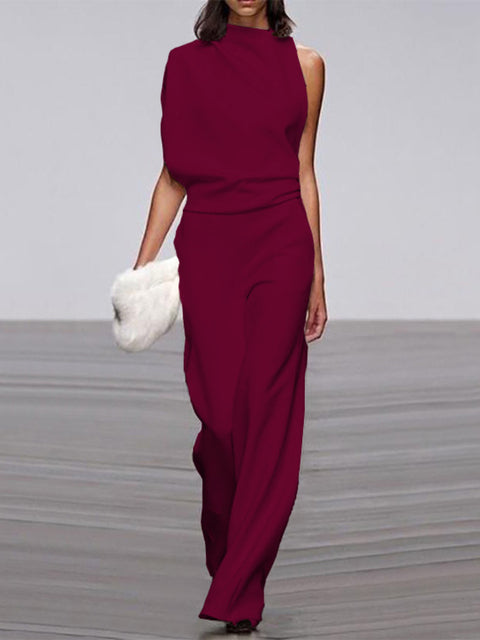 Libby | Kvinders One Shoulder Wide Leg Jumpsuit