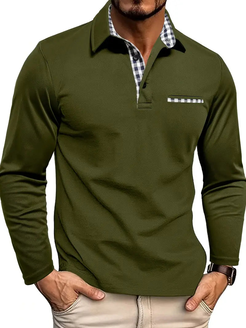 Raymond | Klassisk Herre Sommer Polo Shirt med Lange Ærmer