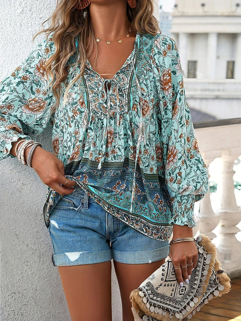 Linda | Stilfuld Sommer Blomstret Top