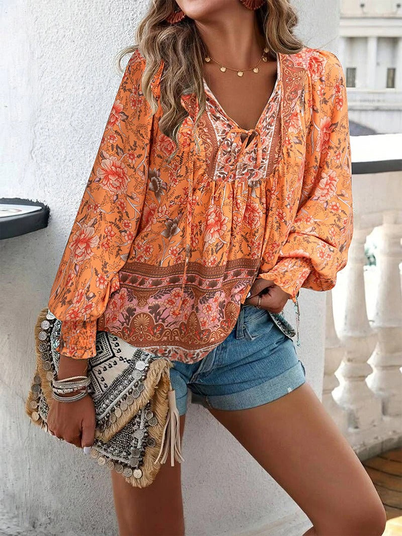 Linda | Stilfuld Sommer Blomstret Top