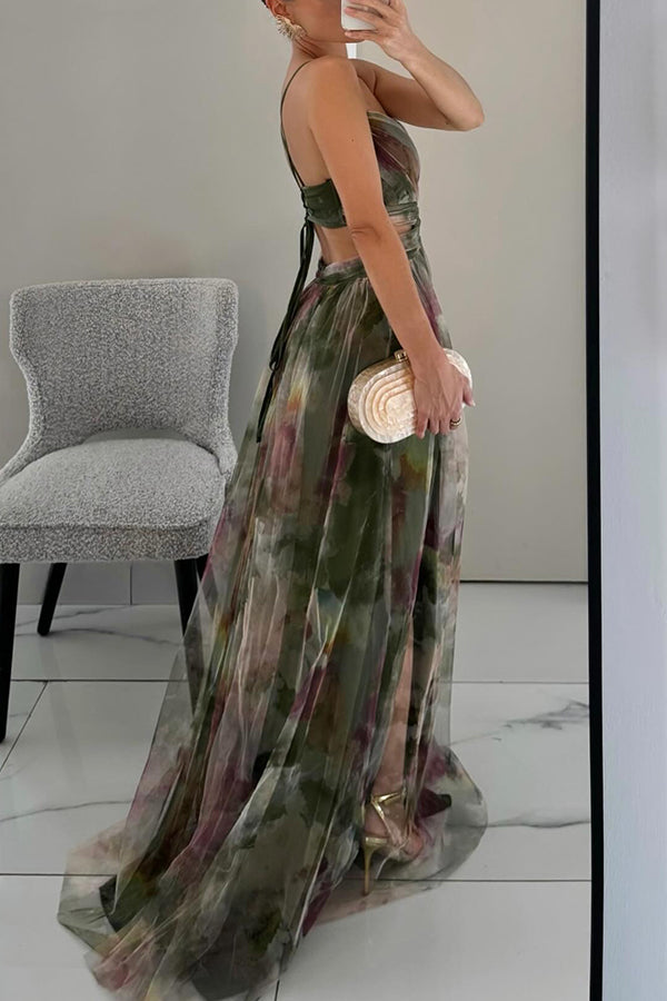 Madeline | Blomstret Maxi Kjole for Ubesværet Elegance