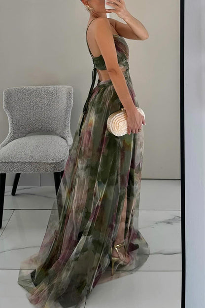 Madeline | Blomstret Maxi Kjole for Ubesværet Elegance