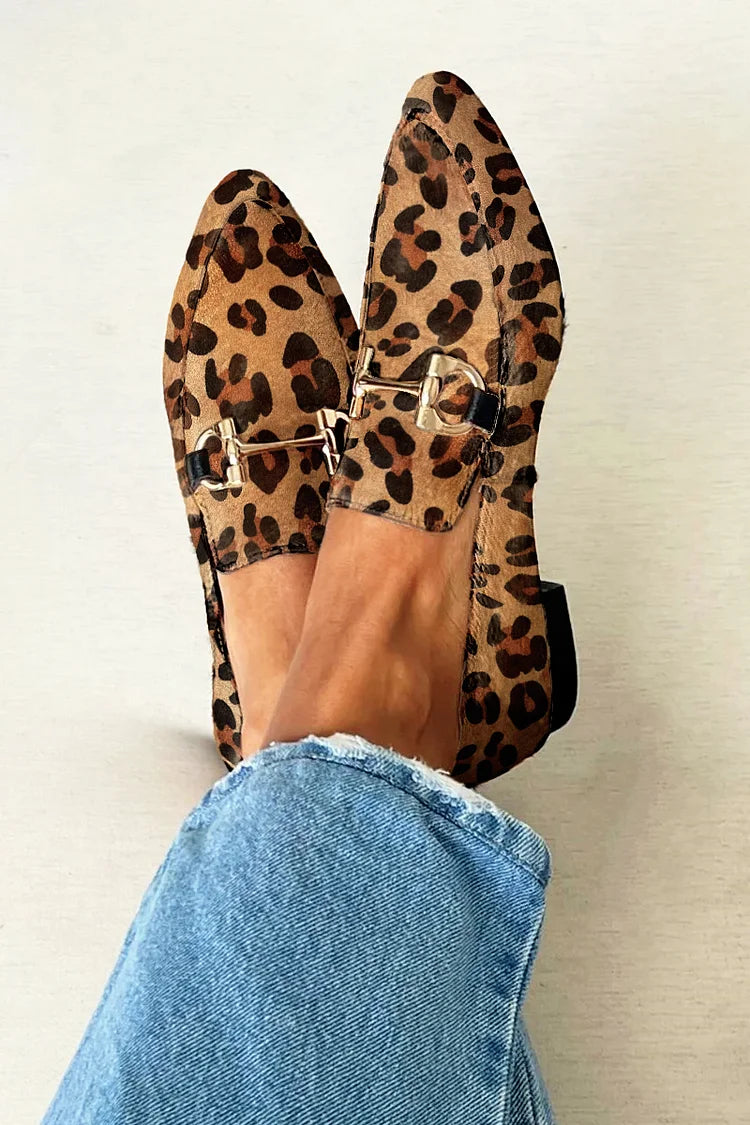 Gia - Elegante Mokkasiner Leopard