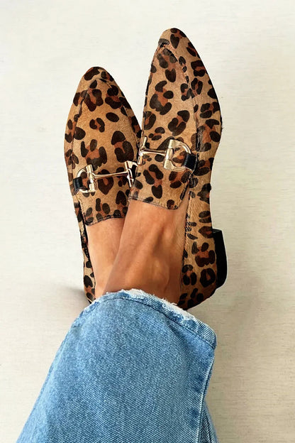Gia - Elegante Mokkasiner Leopard