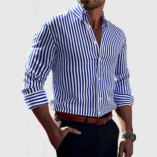 James | Chic Stribet Knappet Skjorte
