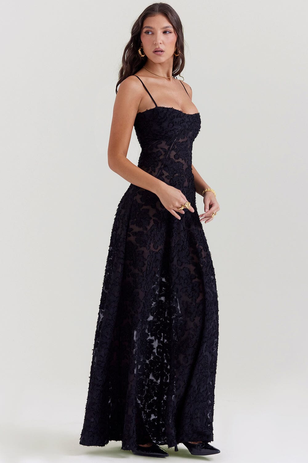 Rochelle | Kvinders Elegante Flowy Maxi Kjole til Enhver Anledning