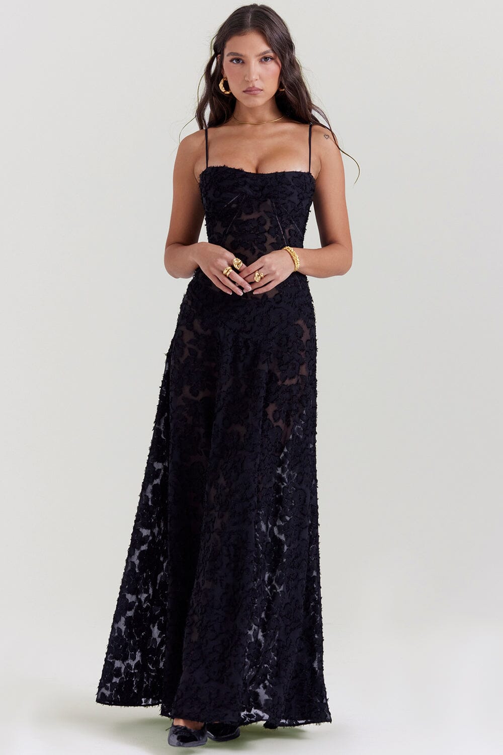 Rochelle | Kvinders Elegante Flowy Maxi Kjole til Enhver Anledning
