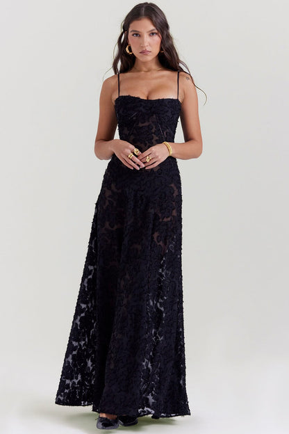 Rochelle | Kvinders Elegante Flowy Maxi Kjole til Enhver Anledning