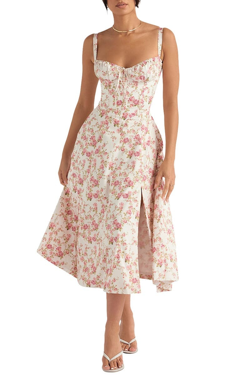 Sally | Forårskjole - Blomsterprint Festkjole