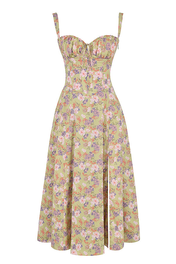 Sally | Forårskjole - Blomsterprint Festkjole
