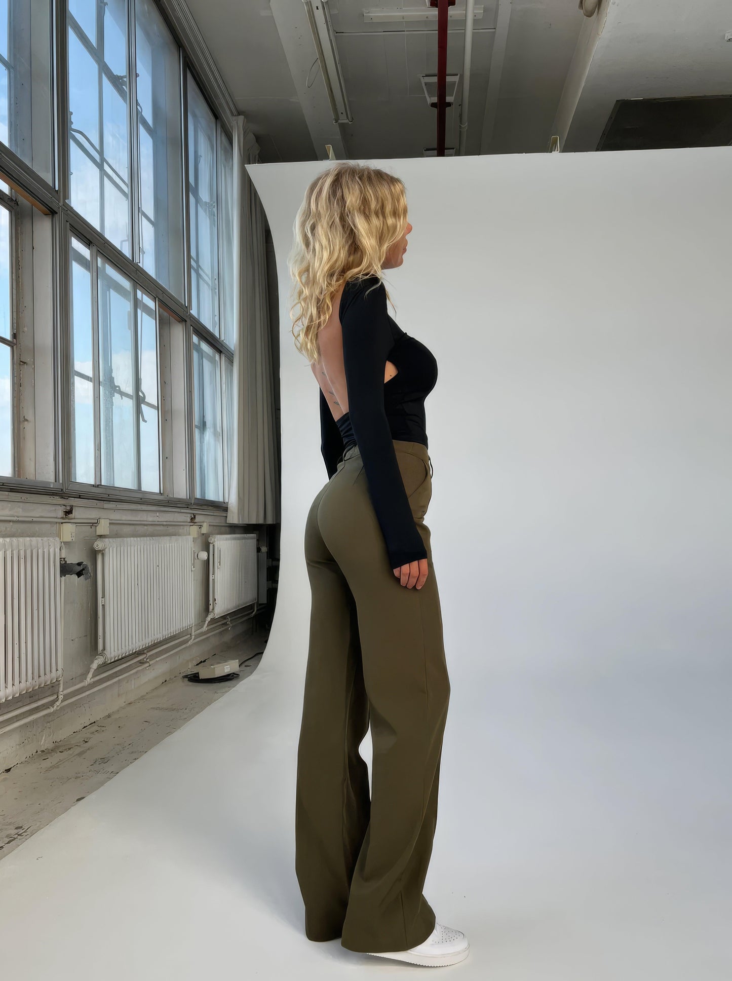 Faith | Elegant Høj Talje Bred Ben Bukser