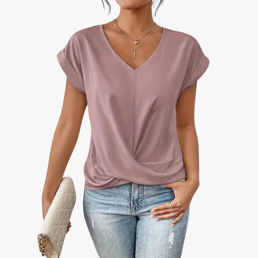 Clara | Casual T-shirt med Hjerteudskæring til Kvinder