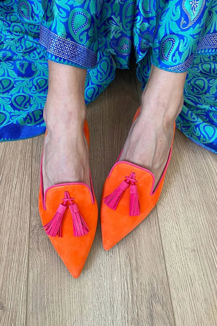 Portia - Mokkasiner med frynser boho