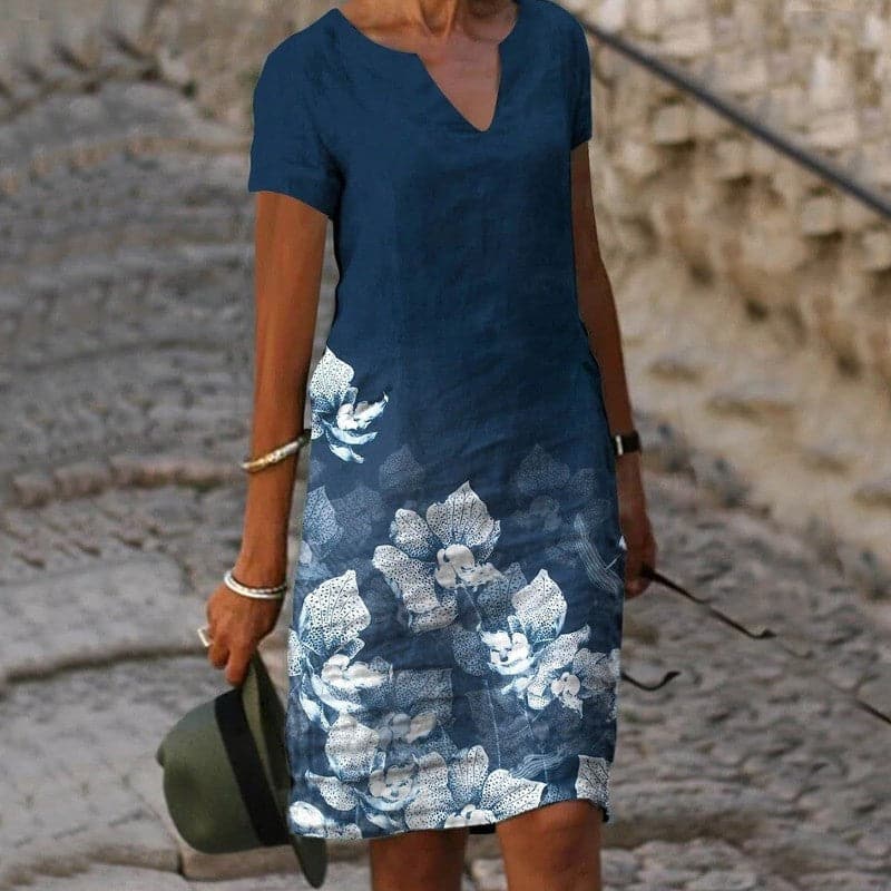 Helen | Stilfuld V-hals Langærmet Bluse med Knapdesign