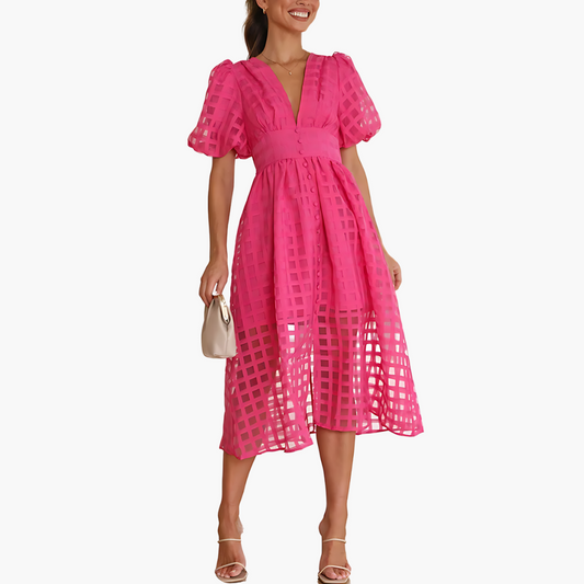 Liliana | Elegant Sommer Midi Kjole til Ubesværet Stil