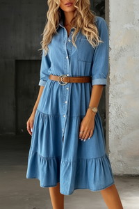 Barbara | Elegant Casual Kjole i Denim
