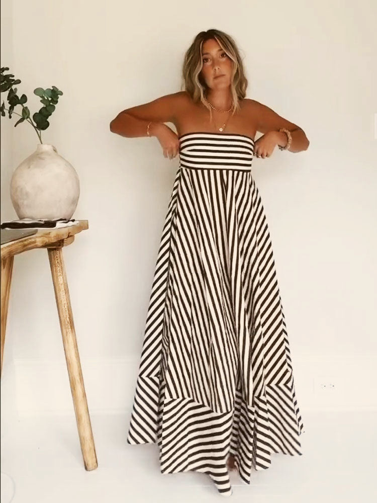 Jayla | Elegant Off-Shoulder Maxi Kjole til Uanstrengt Stil