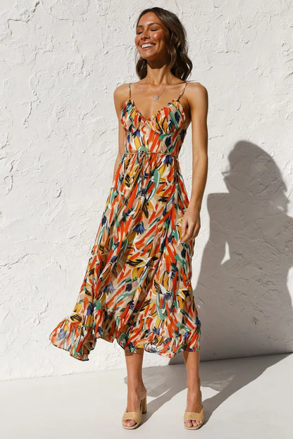 Emma | Stilfuld Elegant Midi Kjole