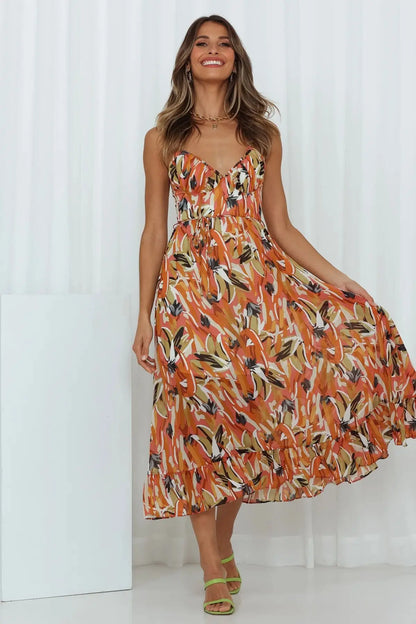 Emma | Stilfuld Elegant Midi Kjole