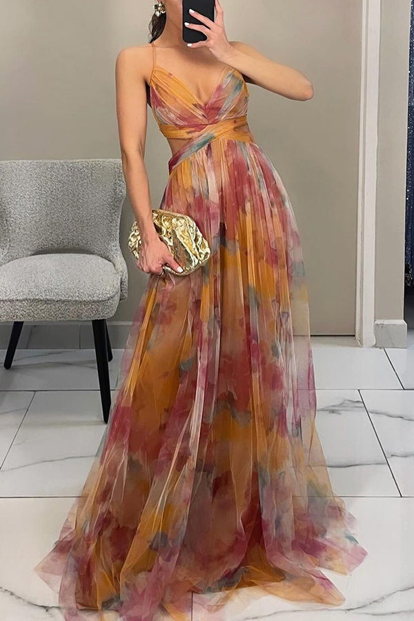 Madeline | Blomstret Maxi Kjole for Ubesværet Elegance