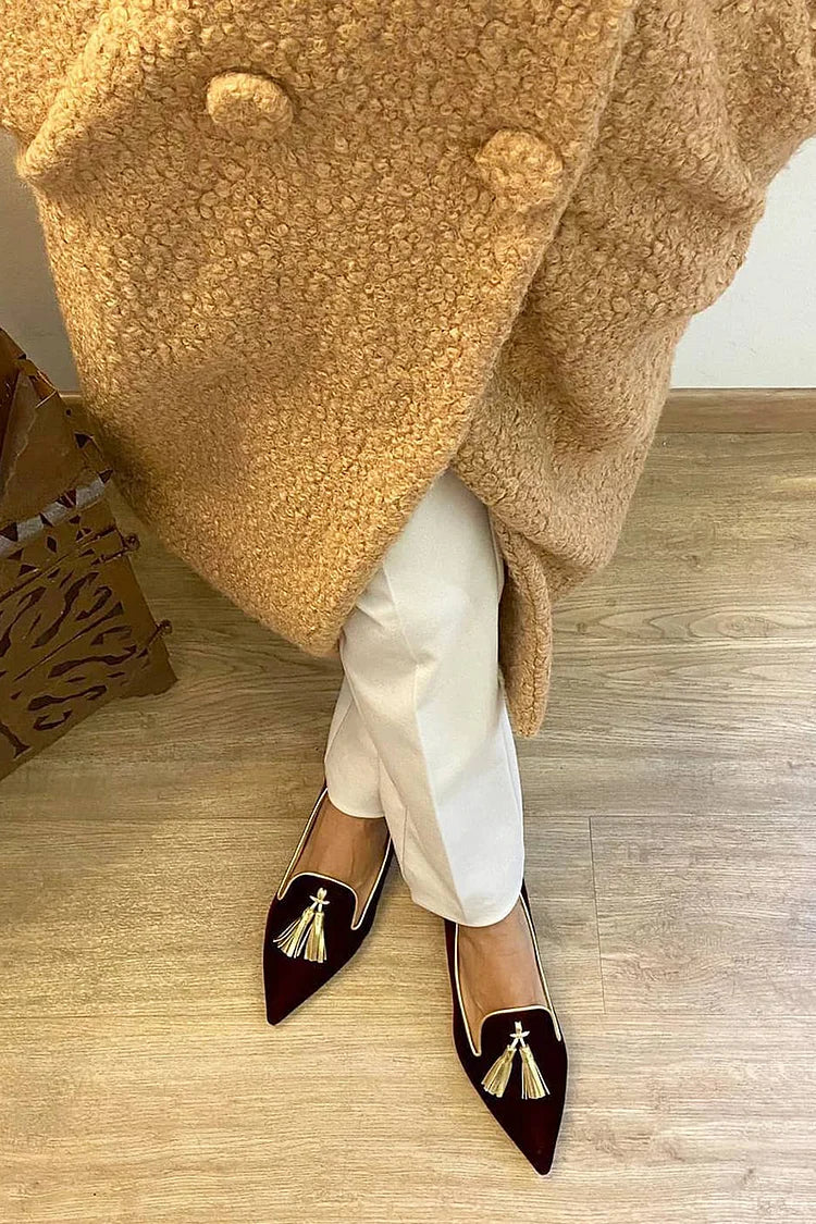 Portia - Mokkasiner med frynser boho