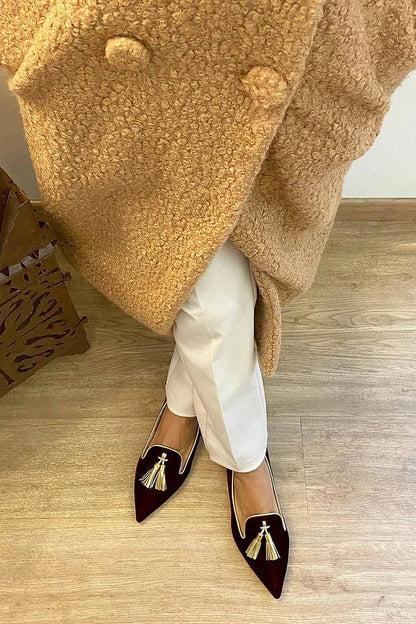 Portia - Mokkasiner med frynser boho
