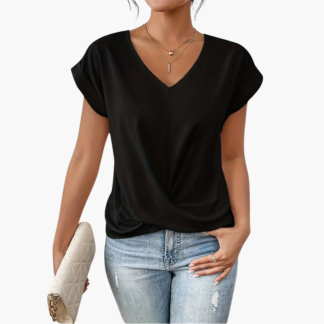Clara | Casual T-shirt med Hjerteudskæring til Kvinder