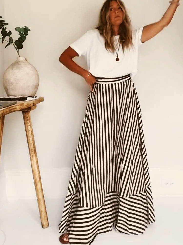 Jayla | Elegant Off-Shoulder Maxi Kjole til Uanstrengt Stil
