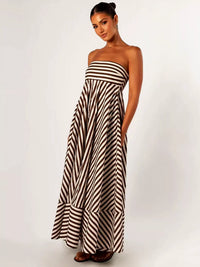 Jayla | Elegant Off-Shoulder Maxi Kjole til Uanstrengt Stil