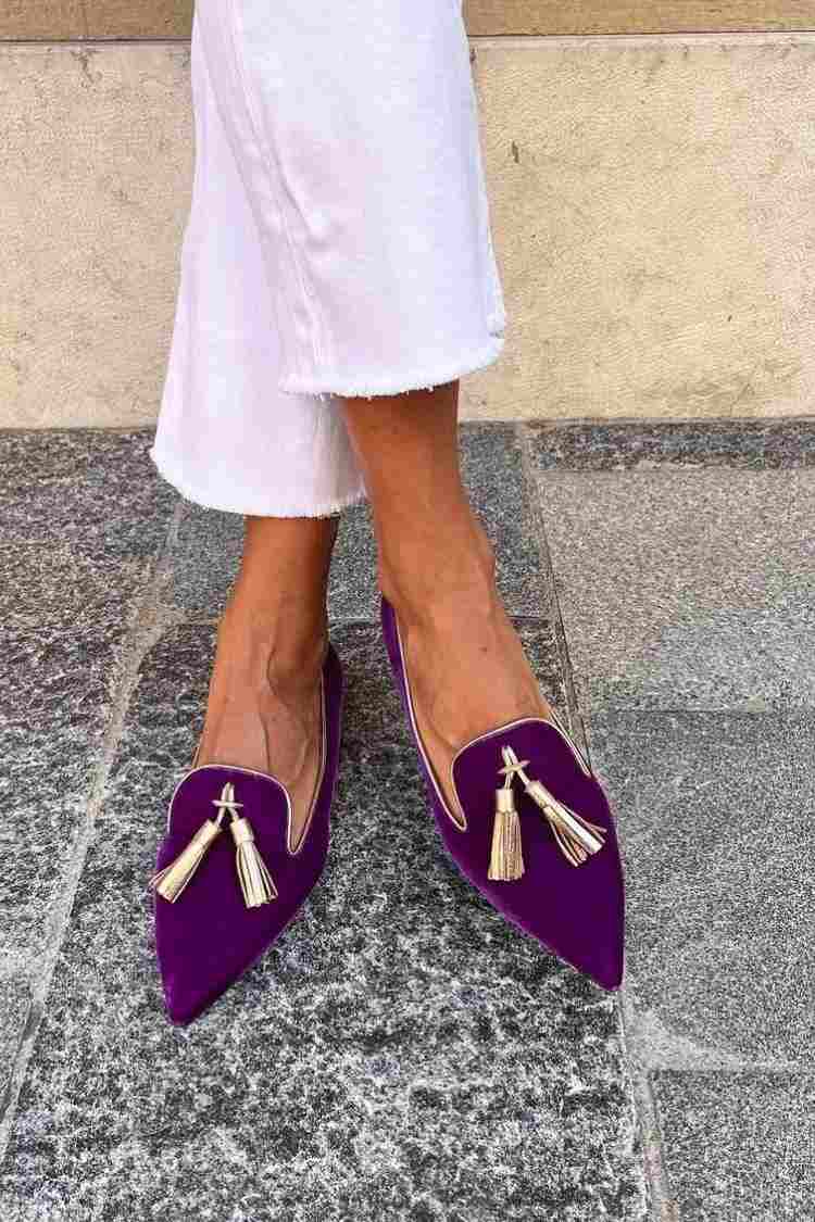 Portia - Mokkasiner med frynser boho