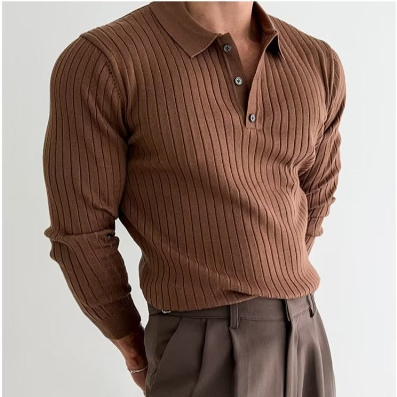 Douglas | Herre Slim Fit Langærmet Polo Shirt