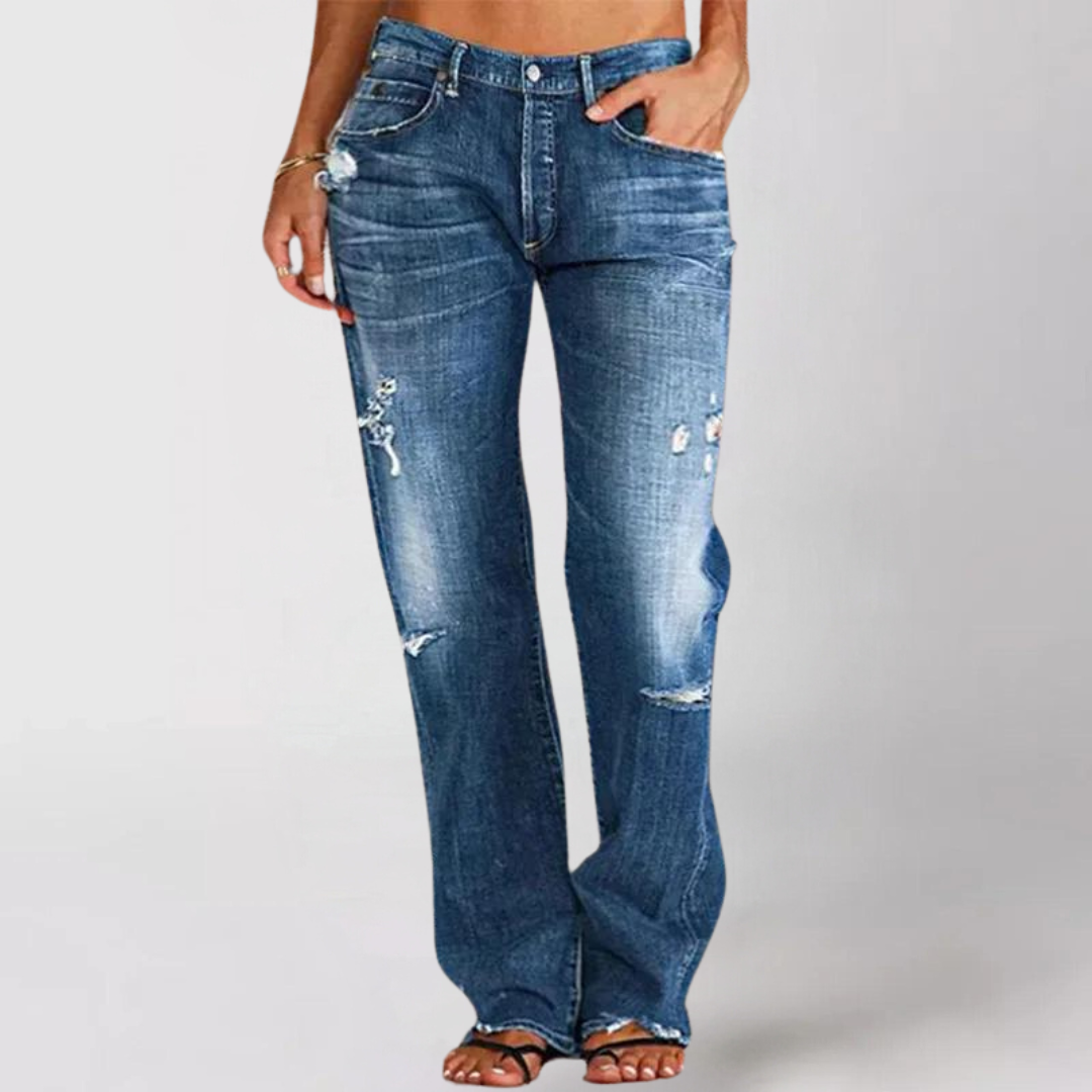 Carol | Afslappede denim jeans med bred ben