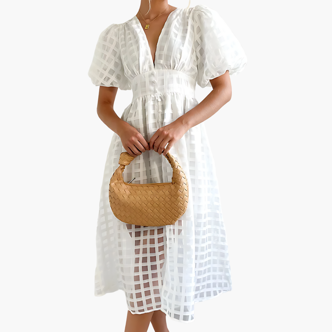 Liliana | Elegant Sommer Midi Kjole til Ubesværet Stil