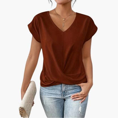 Clara | Casual T-shirt med Hjerteudskæring til Kvinder