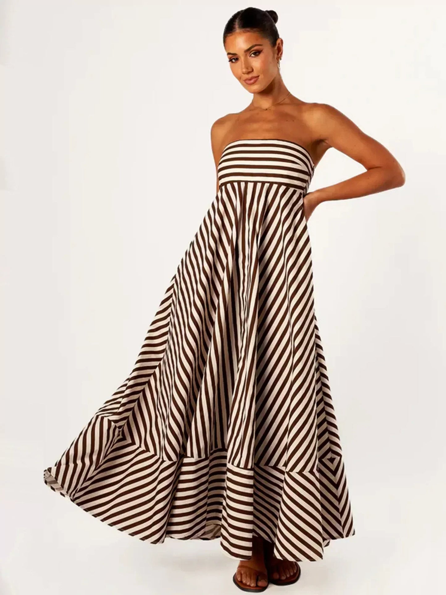 Jayla | Elegant Off-Shoulder Maxi Kjole til Uanstrengt Stil