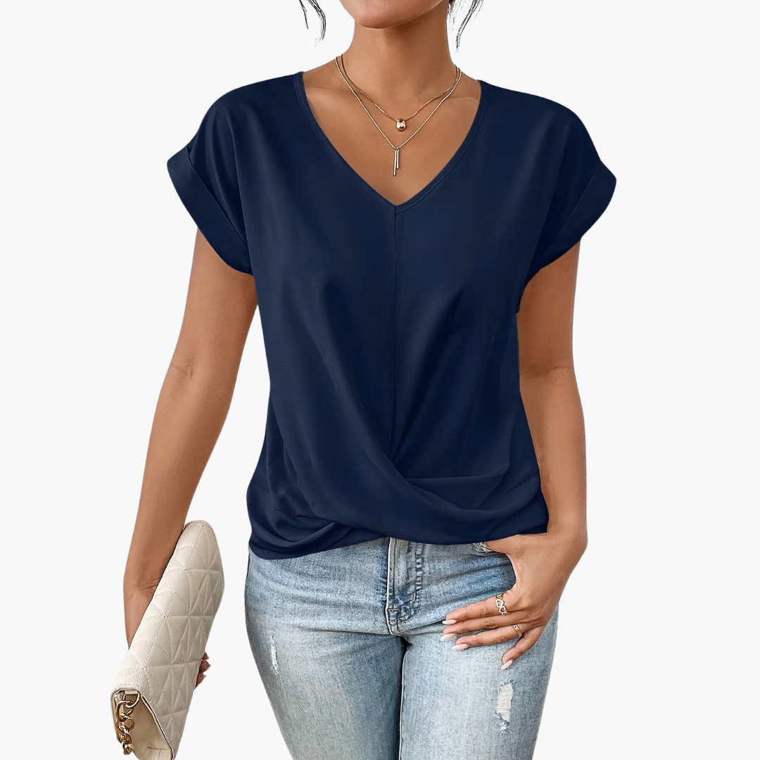 Clara | Casual T-shirt med Hjerteudskæring til Kvinder
