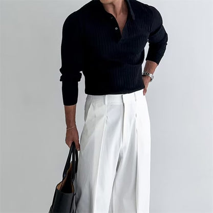Douglas | Herre Slim Fit Langærmet Polo Shirt