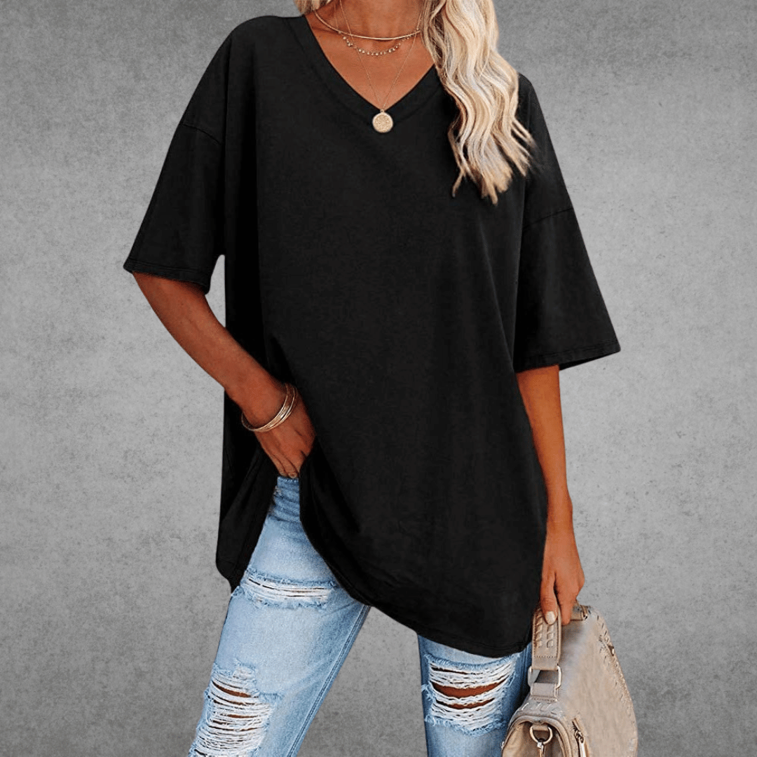 Nikita | Stilfuld Oversized V-Hals Skjorte