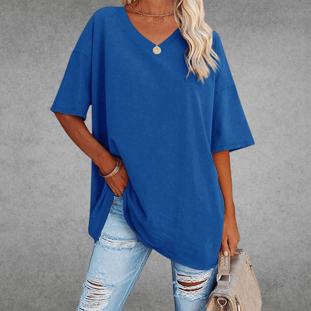 Nikita | Stilfuld Oversized V-Hals Skjorte