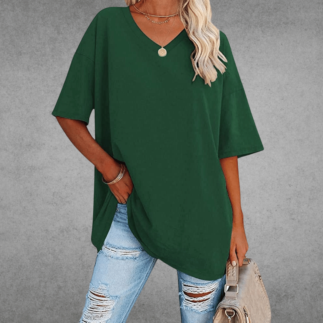 Nikita | Stilfuld Oversized V-Hals Skjorte