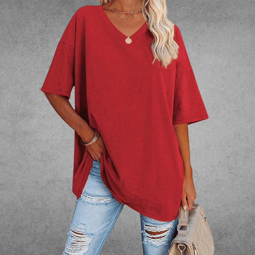 Nikita | Stilfuld Oversized V-Hals Skjorte
