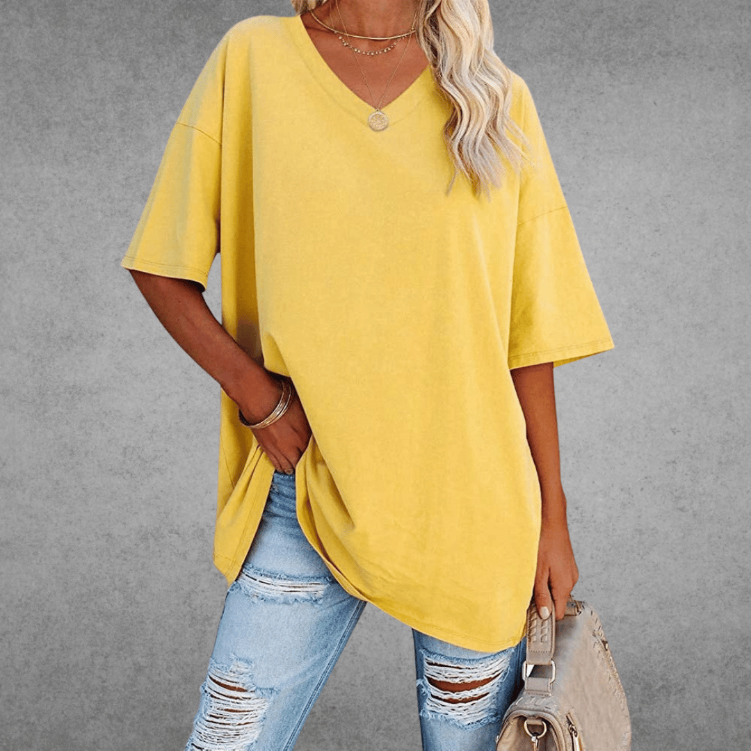Nikita | Stilfuld Oversized V-Hals Skjorte
